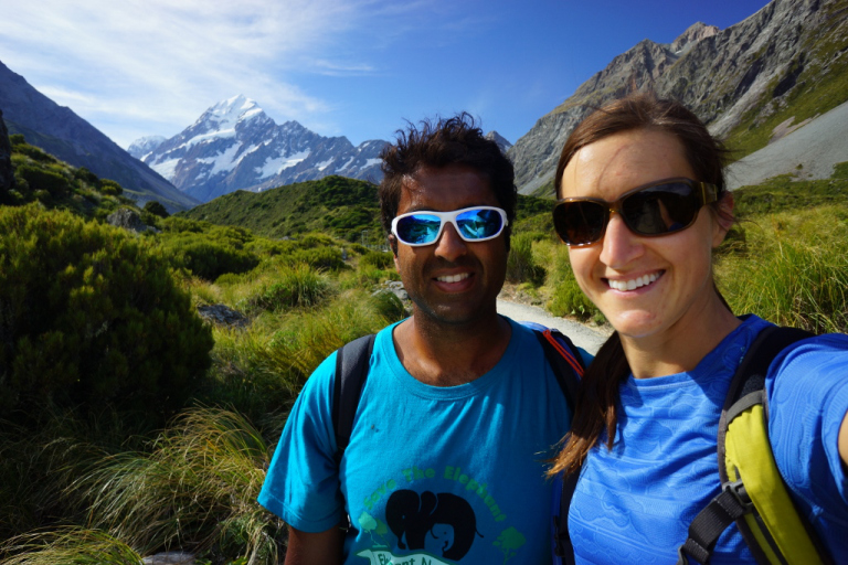 Tramping around New Zealand with Alison